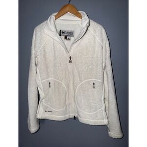 Columbia Titanium Fleece Jacket Womens XL White Sherpa Full Zip Interchange